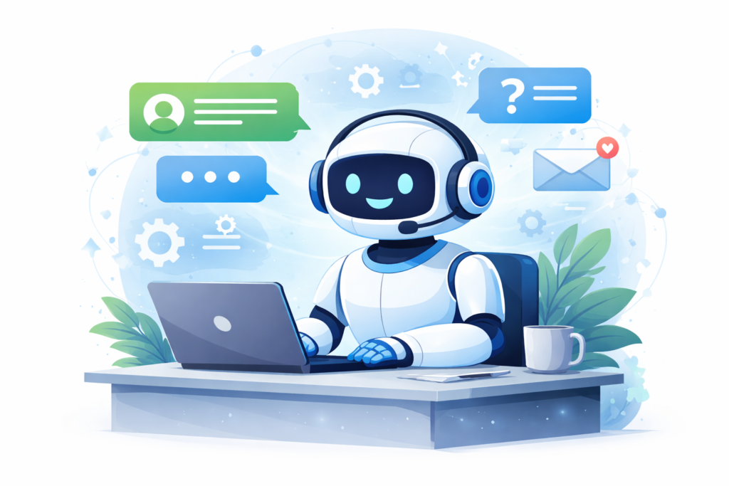 AI chatbot automation system handling customer conversations